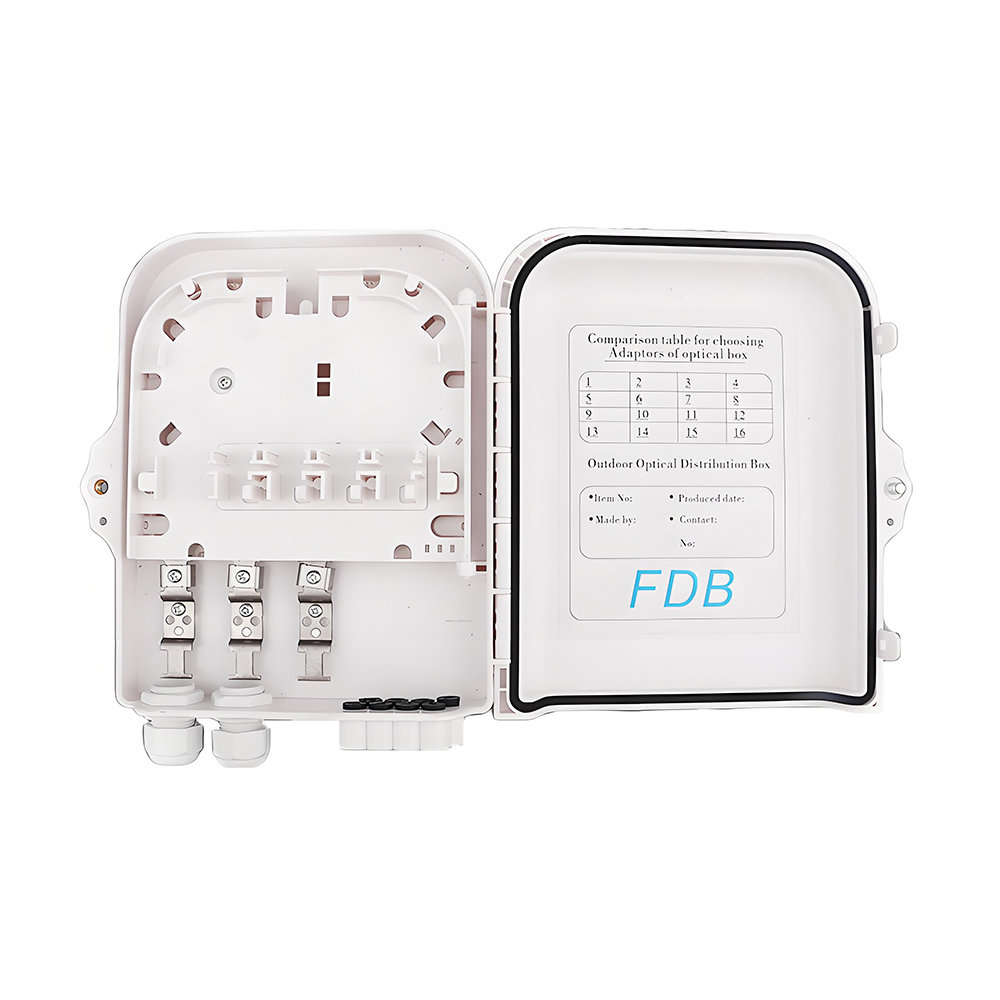 Boîtier De Distribution Fibre Optique FTTH étanche IP65 - 12 Ports - Pour Installation Murale Intérieur/extérieur